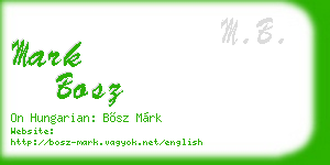 mark bosz business card